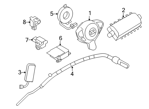 2015 Nissan 370Z Air Bag Components Side Air Bag Front Right Module Assembly Diagram for K8EH0-1EA0A