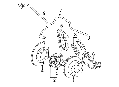 2006 GMC Sierra 1500 Anti-Lock Brakes Control Module Diagram for 19244896