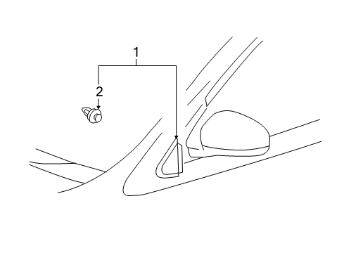 2013 Scion iQ Exterior Trim - Pillars, Rocker & Floor Pillar Cover Diagram for 60118-74010