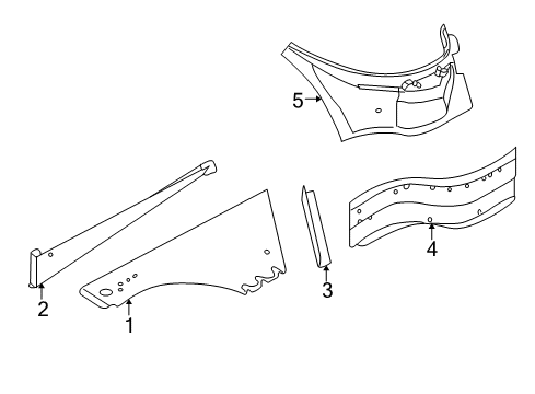 2001 BMW Z8 Rear Floor & Rails Mount, Multifunctional Pan, Left Diagram for 41117006313