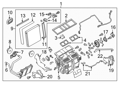 2021 INFINITI Q60 A/C & Heater Control Units Heater Blend Door Actuator Diagram for 27730-4GF0A