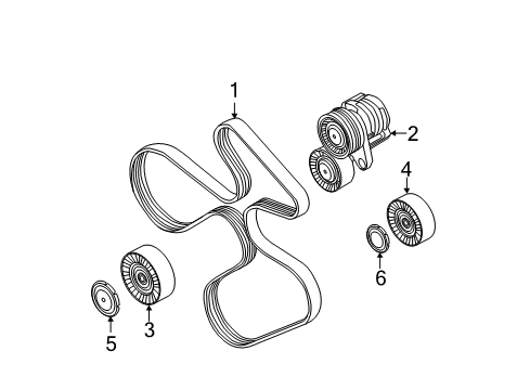 2013 BMW 135i Belts & Pulleys Torx Screw Diagram for 11287530315