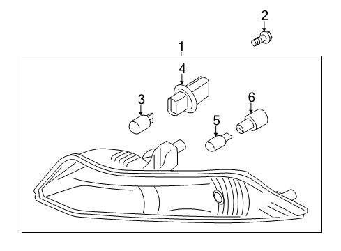 2015 Ford Mustang Bulbs Park Lamp Diagram for FR3Z-13200-A