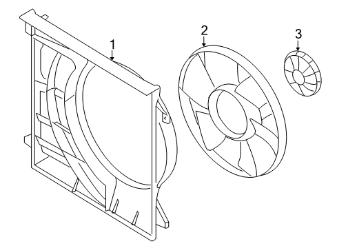 2009 Kia Borrego Cooling System, Radiator, Water Pump, Cooling Fan SHROUD-Radiator Lower Diagram for 253522J200