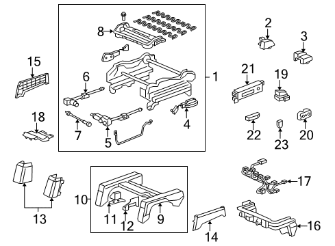 2012 Honda Ridgeline Tracks & Components Knob *NH607L* (B) (TU DARK GRAY) Diagram for 81252-SDB-A71ZM