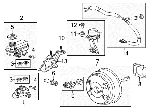 2014 Chevrolet Captiva Sport Dash Panel Components Vacuum Pump Diagram for 20939308