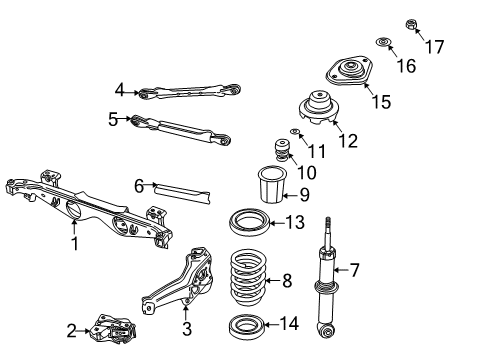 2008 Mini Cooper Rear Suspension Components, Ride Control, Stabilizer Bar Self-Locking Hex Nut Diagram for 33526773882