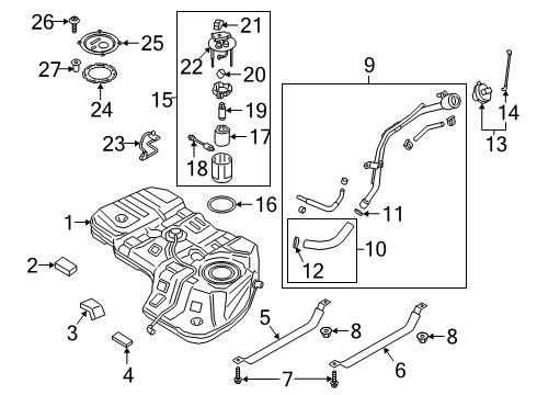 2019 Hyundai Santa Fe Fuel Injection Plate Assembly-Fuel Pump Diagram for 31114-S1500