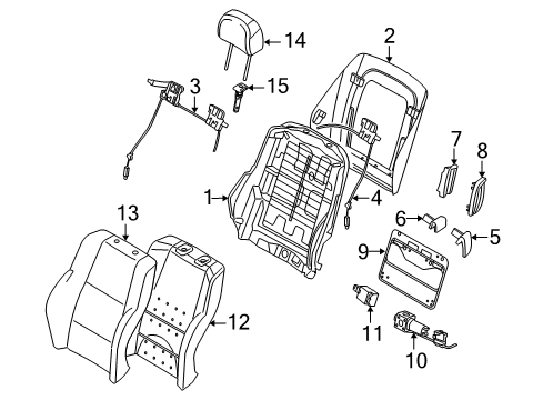 2009 BMW 650i Front Seat Components Cover Backrest, Leather Diagram for 52107062792