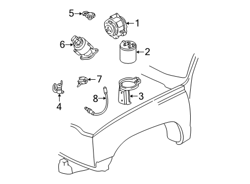 1998 GMC C2500 EGR System Valve Gasket Diagram for 10191427