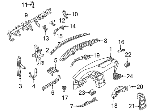 1999 Nissan Quest Cluster & Switches, Instrument Panel Sensor SPEEDOMETER Diagram for 25015-2Z000
