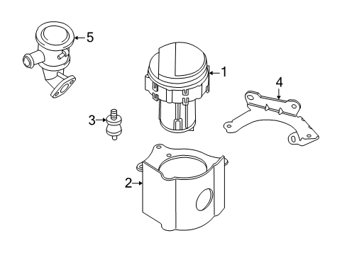 2001 BMW 325xi Emission Components Holder Diagram for 11721714230