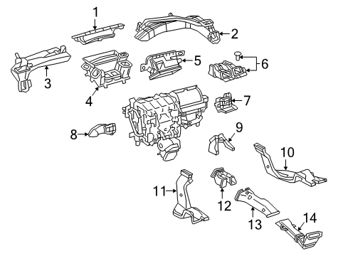 2017 Lexus NX200t Ducts Duct, Console Box, No Diagram for 58861-78010