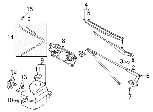 2000 Chevrolet Tracker Wiper & Washer Components Tank Asm, Washer (On Esn) Diagram for 91175071