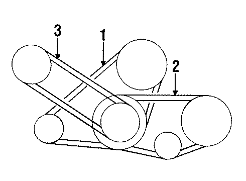 1990 Nissan 300ZX Belts & Pulleys Power Steering Belt Diagram for A192M-42LSAVW