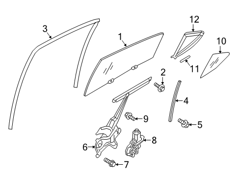 2021 Mitsubishi Mirage G4 Rear Door Screw-Machine Tapping Diagram for MR200127