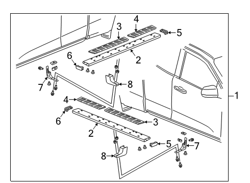 2018 Chevrolet Colorado Running Board Step Pad Diagram for 22905674