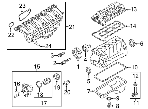 2019 BMW X6 Senders Bracket Ventilation Valve Diagram for 11617595195