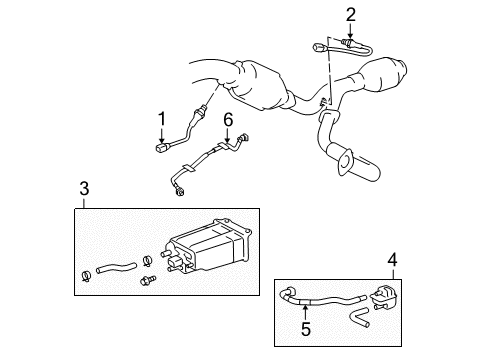 2013 Toyota FJ Cruiser Emission Components Vent Hose Diagram for 77404-35070