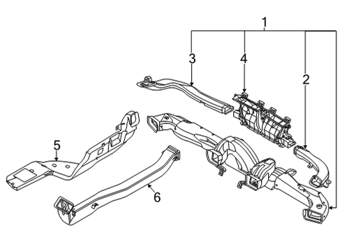 2020 Kia Cadenza Ducts Hose Assembly-Side DEFRO Diagram for 97390F6AA0