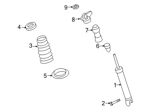 2006 Kia Optima Shocks & Components - Rear Rear Springs Diagram for 553502G100DS