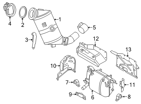 2021 BMW i3s Exhaust Components V-Band Clamp Diagram for 18307623121