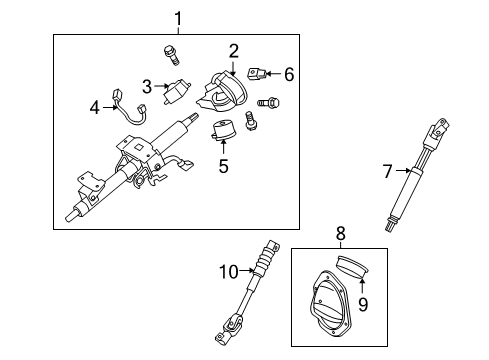 2020 Toyota 4Runner Ignition Lock Cover Sub-Assembly, STEE Diagram for 45025-60212