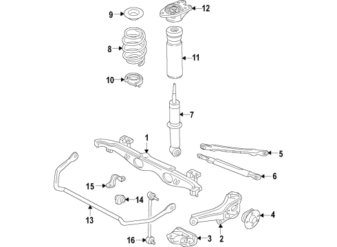 2019 Mini Cooper Countryman Rear Suspension Components, Ride Control REAR COIL SPRING Diagram for 33536866775