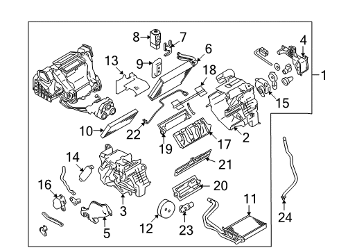 2009 Nissan Cube Air Conditioner Duct Assembly-Foot Diagram for 27125-1FC0A