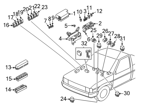 2003 Nissan Frontier Cruise Control System Actuator Assy-Ascd Diagram for 18910-8Z800