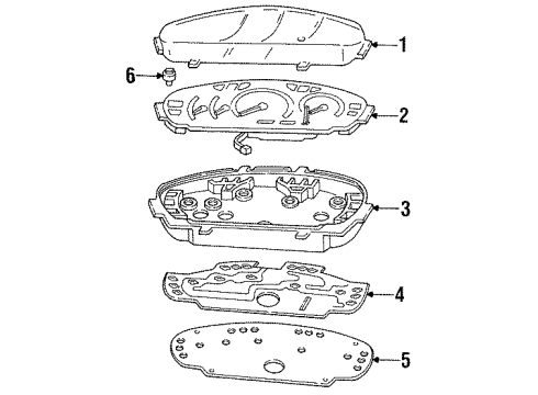 1996 Plymouth Neon Instruments & Gauges Gauge Pack Diagram for 4864387