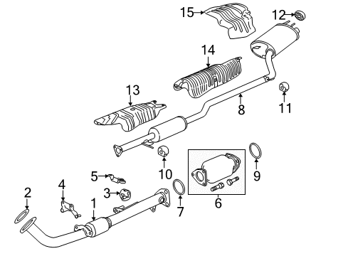 2014 Honda Accord Exhaust Components Plate B, FR. Floor Heat Baffle Diagram for 74602-T3L-A00