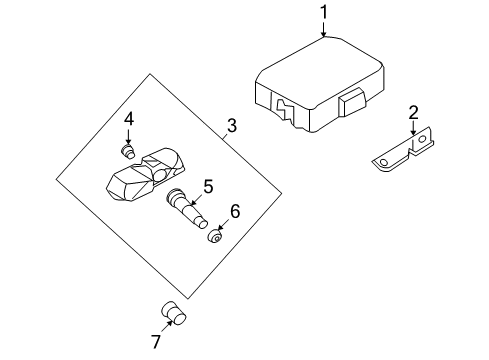 2009 Kia Optima Tire Pressure Monitoring Bracket Diagram for 958002G110