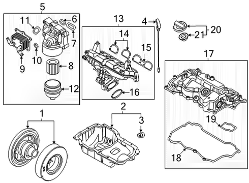 2021 Hyundai Santa Fe Filters Complete Assy-Oil Fi Diagram for 263002MHA0