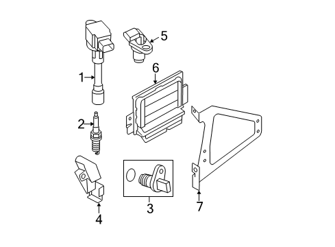 2007 Nissan Sentra Powertrain Control Bracket-Control Unit Diagram for 23714-ET000