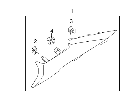 2013 Kia Optima Interior Trim - Quarter Panels Trim Assembly-Rear Pillar Diagram for 858602T00087