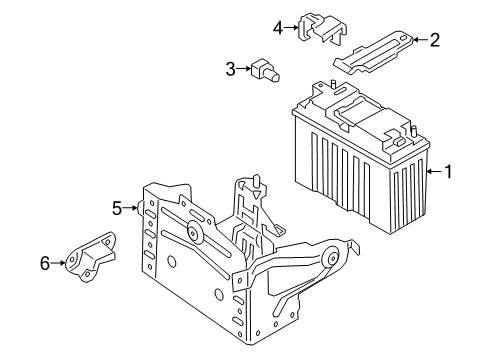 2022 BMW M340i xDrive Battery BATTERY TRAY PLUS DUAL STORA Diagram for 61216832935