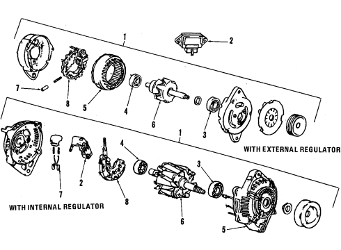 1987 Honda Prelude Alternator Alternator Assembly (Cka29) (Denso) Diagram for 31100-PC6-004RM