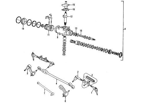 1993 GMC G3500 P/S Pump & Hoses, Steering Gear & Linkage Hose, P/S Gear Inlet Diagram for 26020787