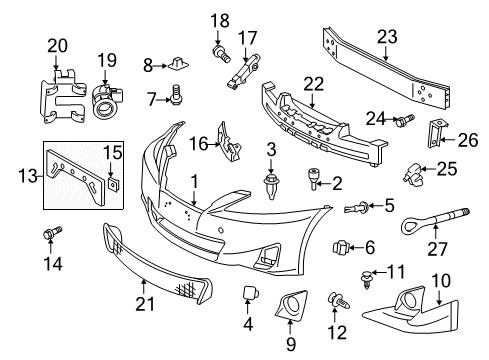 2011 Lexus IS250 Automatic Temperature Controls Sensor, Ultrasonic Diagram for 89341-64010-E2