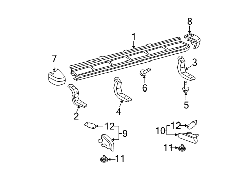 2004 Toyota 4Runner Running Board Running Board Stay Diagram for 51795-60060