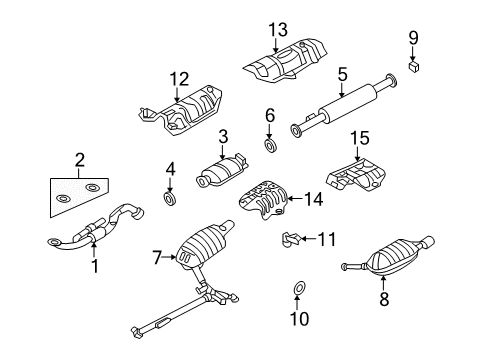 2007 Kia Optima Exhaust Components Panel-Heat Protector Diagram for 287922G000