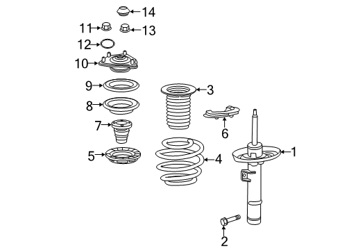2018 Honda Clarity Struts & Components - Front Bolt, Flange (12X64) Diagram for 90120-TRT-A00