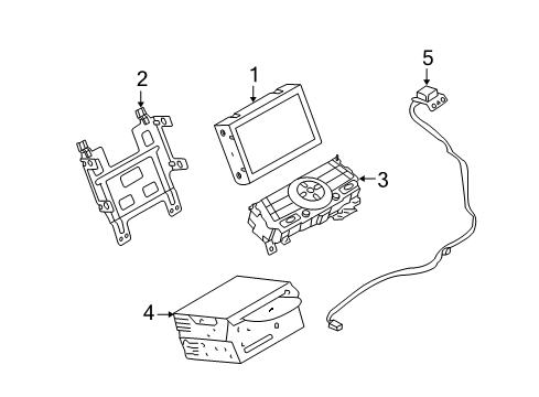 2010 Nissan 370Z Navigation System Antenna Assy-Gps Diagram for 25975-1EA0A