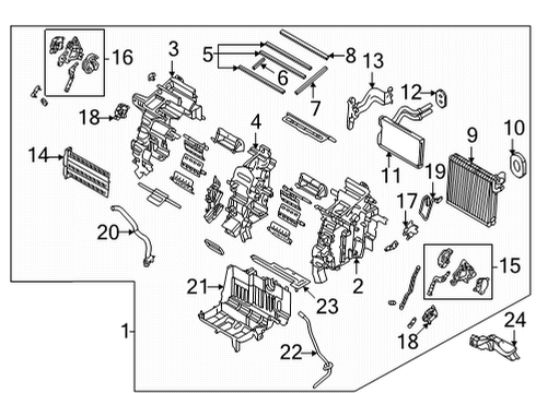 2022 Hyundai Tucson A/C Evaporator & Heater Components SEAL-DUCT NO2 Diagram for 97245N9010