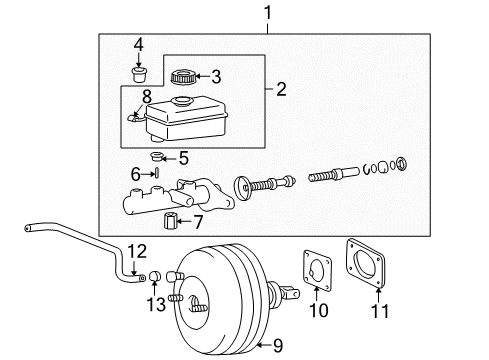 2003 Kia Optima Hydraulic System Booster Assembly-Brake Diagram for 591103C100