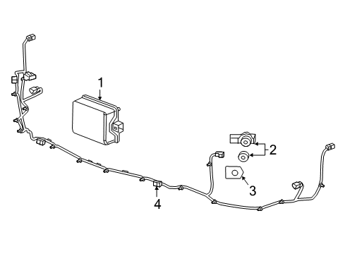 2016 Chevrolet Malibu Electrical Components - Front Bumper Harness Diagram for 23345006