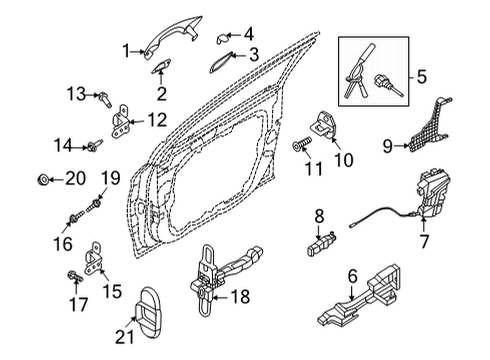 2021 Kia Sorento Front Door Panel Assembly-Front Dr Diagram for 82481P2010