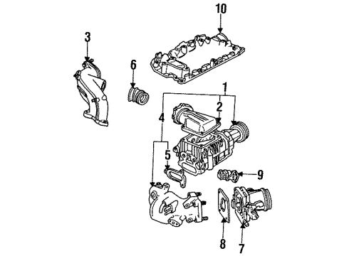 1989 Mercury Cougar Powertrain Control Throttle Position Sensor Diagram for E7AZ-9B989-AA