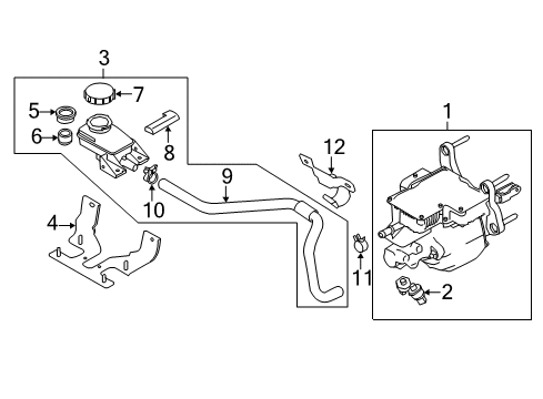 2011 Nissan Leaf Hydraulic System Control Assembly-Brake Diagram for 46007-3NA2A